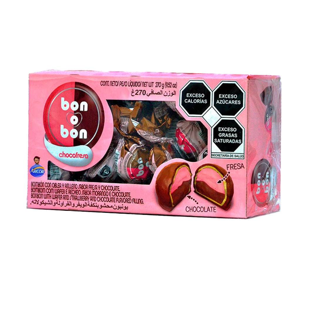 ARCOR BON O BON FRESA 15grs 1/18pzs (Caja:12dsp)