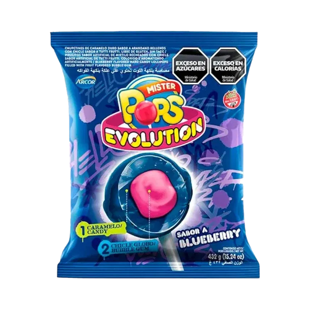 ARCOR MISTER POPS MORA AZUL 1/24Pzas (Caja:16dsp)