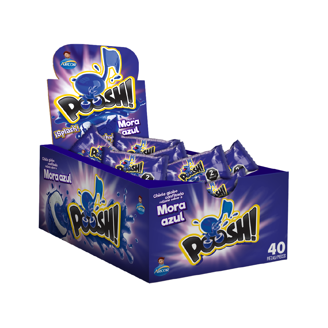 ARCOR POOSH MORA AZUL 1/40Pza (Caja: 18Pza)