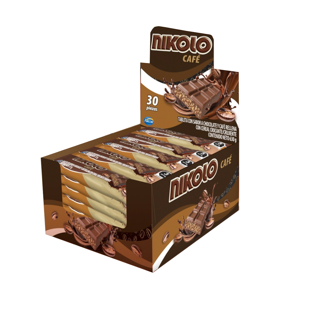 ARCOR NIKOLO CAFÉ 28grs 1/20pzs (Caja:9pqt)