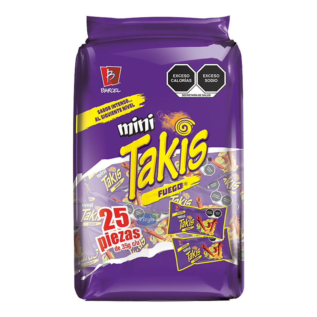 BARCEL MINI TAKIS FUEGO 1/25pz (Caja:3dsp)