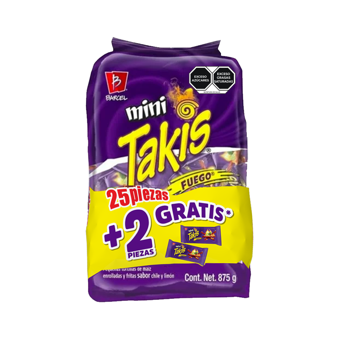 BARCEL MINI TAKIS FUEGO 1/25+2pz (Caja:3dsp)