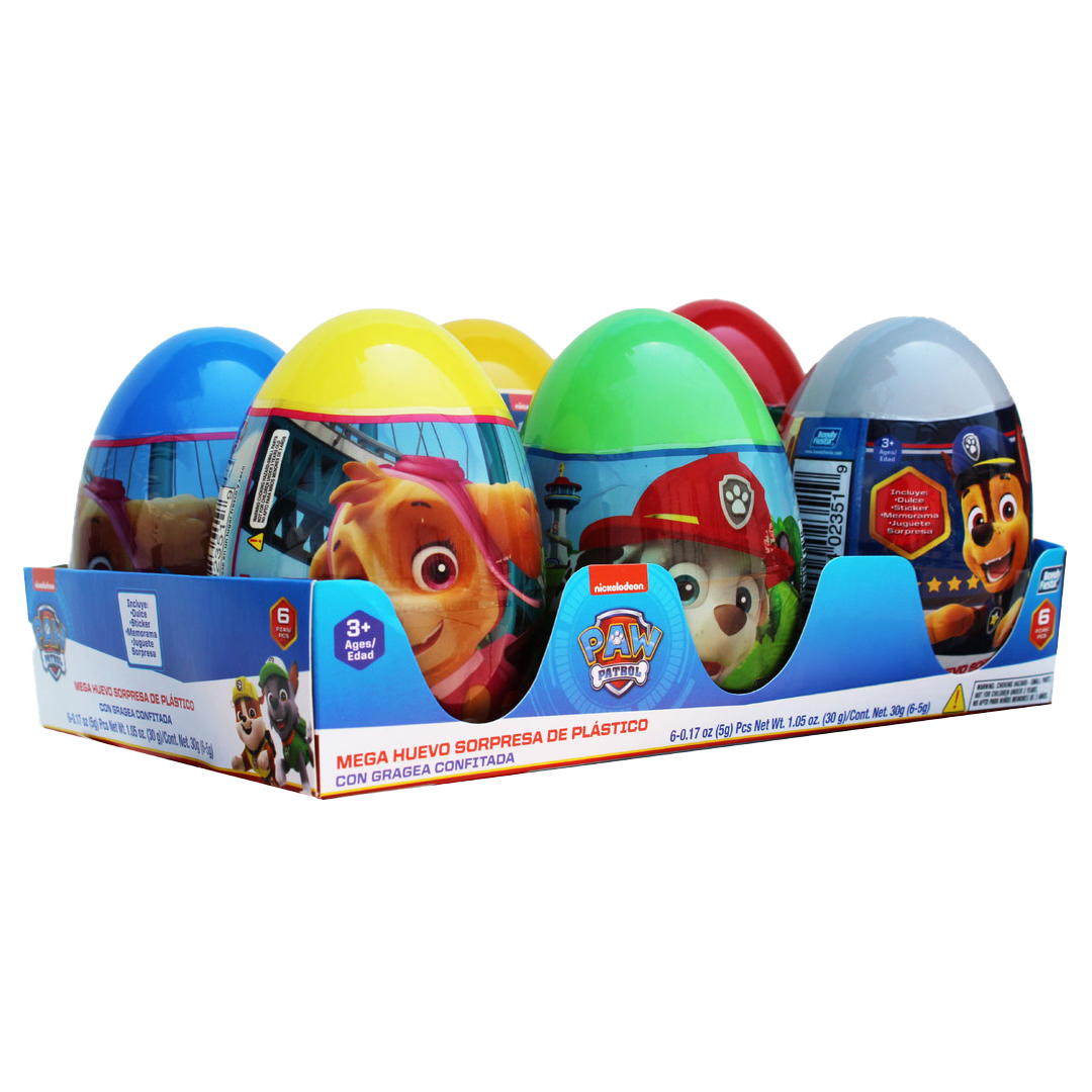 BONDY MEGA HUEVO PAW PATROL 1/6pzs (Caja:12dsp)