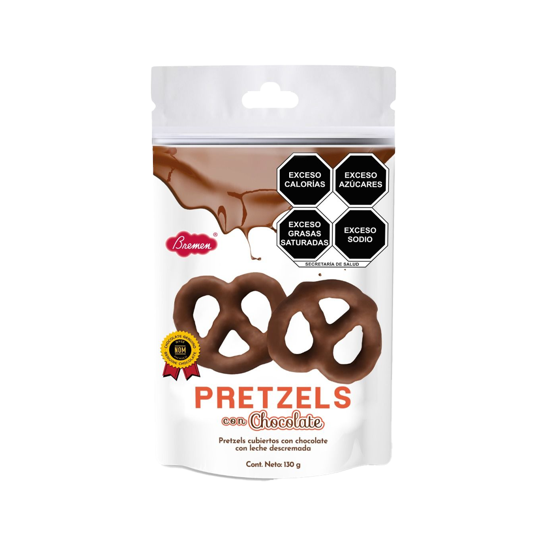 BREMEN PRETZELS CHOCOLATE 1/130gr (Caja:18dsp)