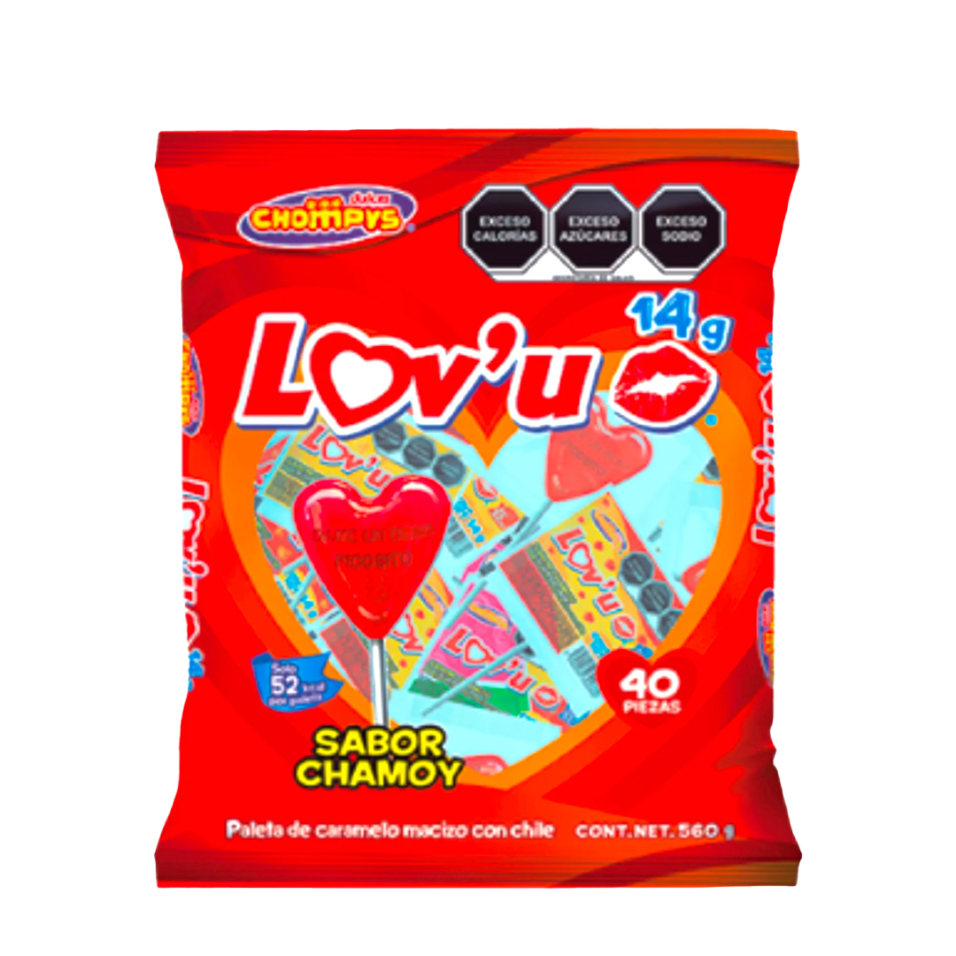 CHOMPYS PALETA LOVÚ CHAMOY 24/40