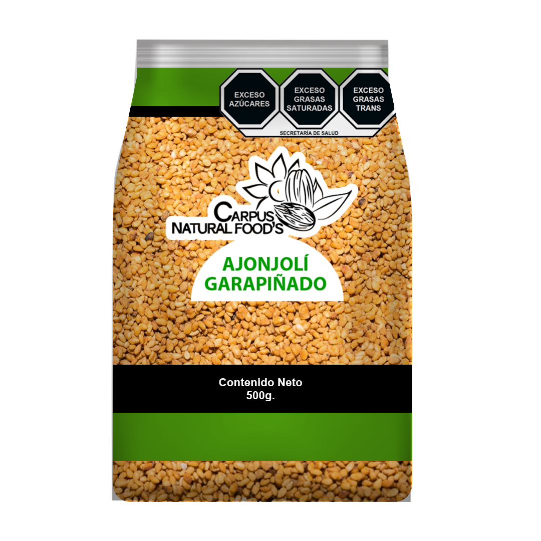 CARPUS AJONJOLÍ GARAPIÑADO 1/500grs (Caja: 40pzs)