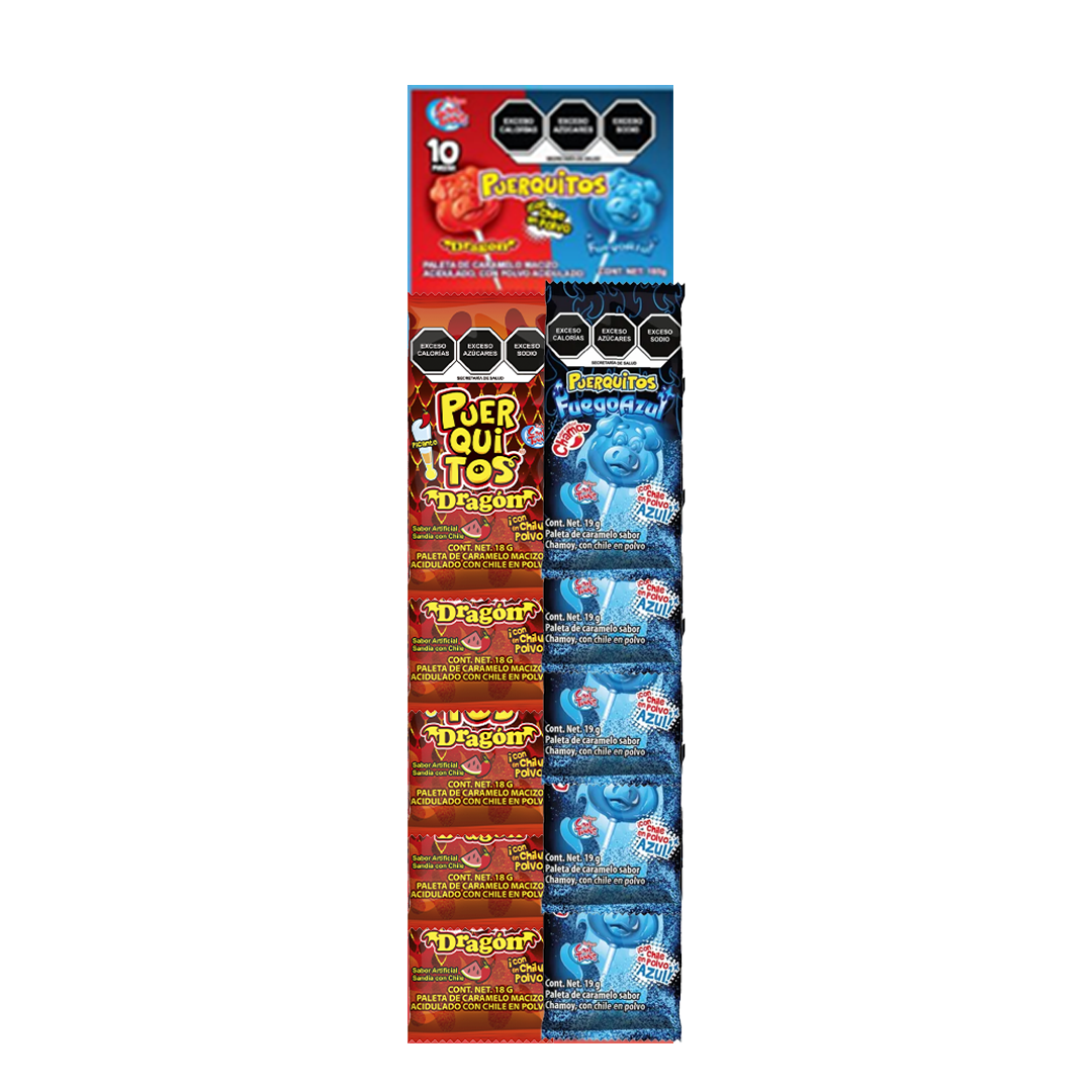 C.T. PAL. PUERQUITO MARB DRAG& FUEGO A 1/10 (CAJA:12PZAS)