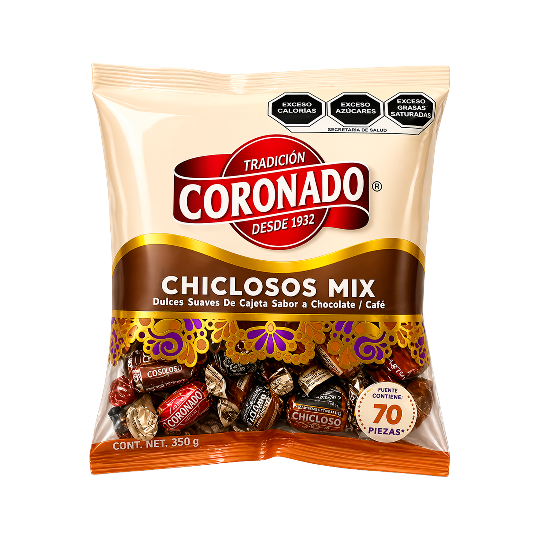 CORONADO MIX CHICLOSOS 1/450GRS (CAJA:16PZAS)