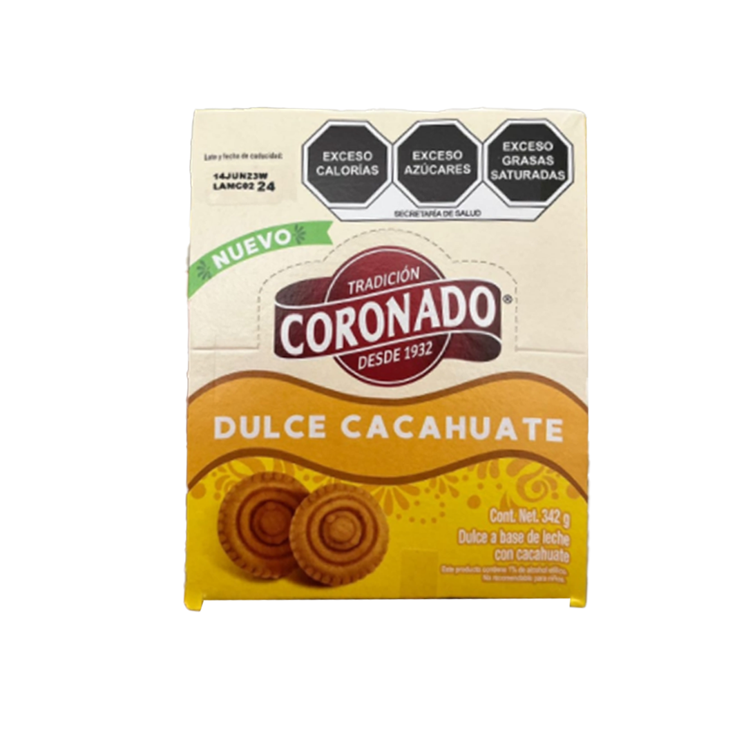 CORONADO DULCE CACAHUATE 1/18/19GRS (CAJA:12 PZAS)