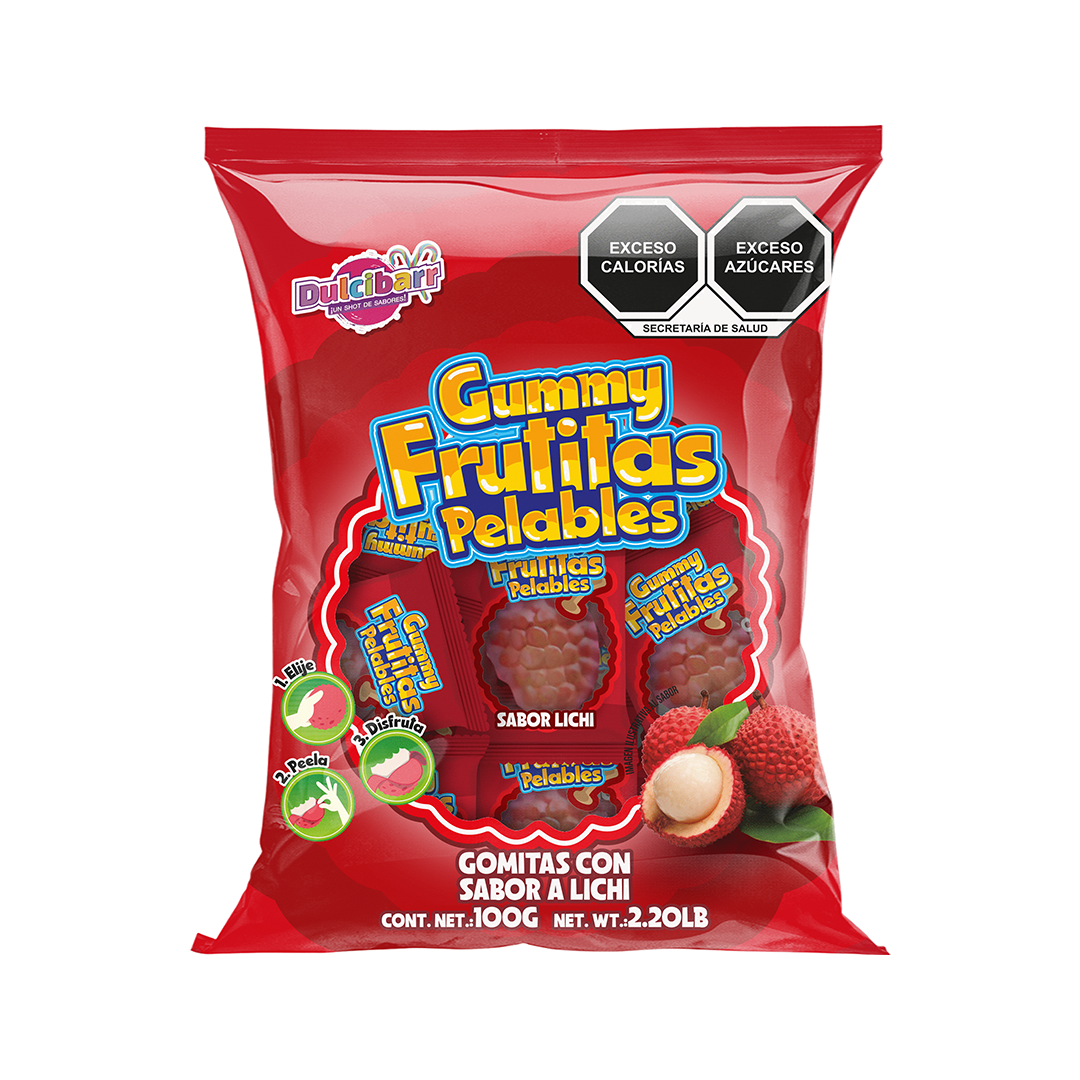 DULCIBARR FRUTITAS PELABLES LICHI 1/100gr (Caja:30dsp)