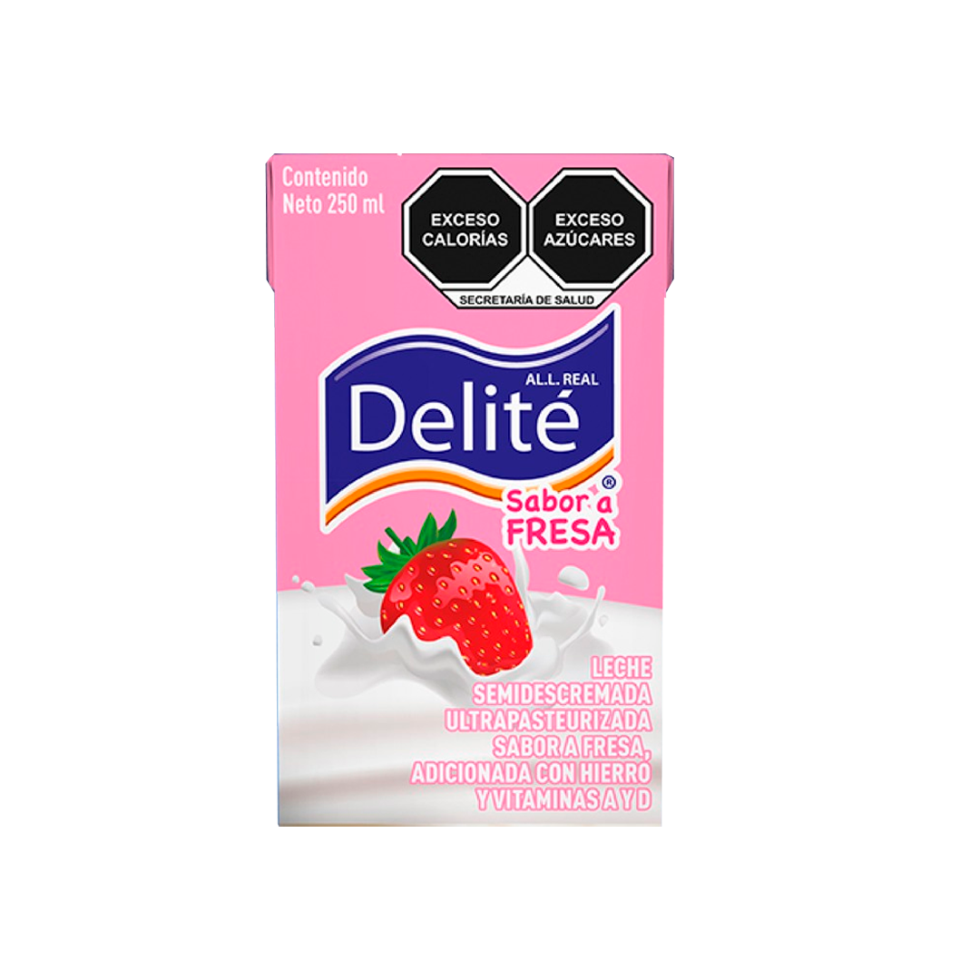 DELITE BRIK FRESA 1/250ml (Caja:27pzs)