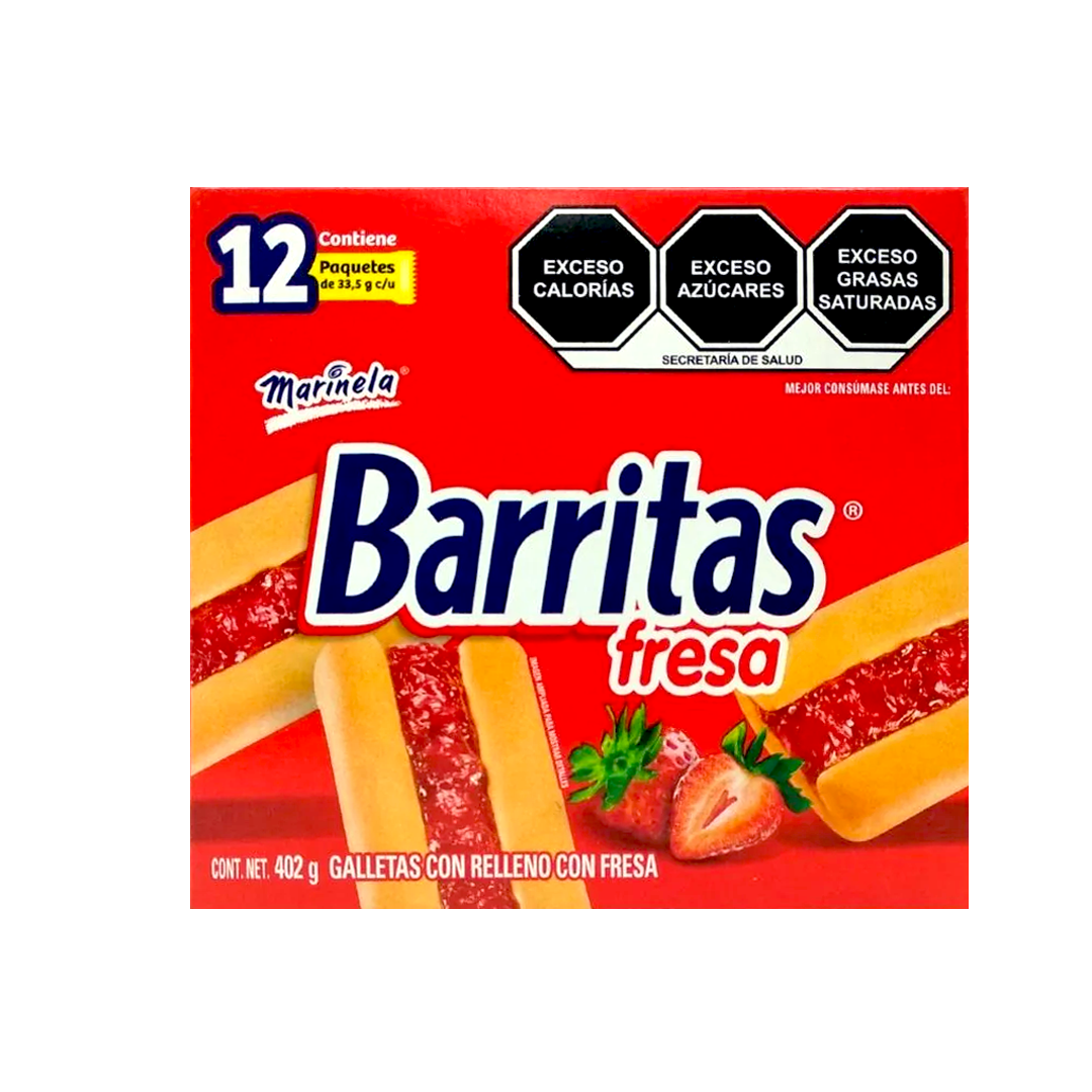 MARINELA BARRITAS FRESA 1/12pz (Caja:12dsp)