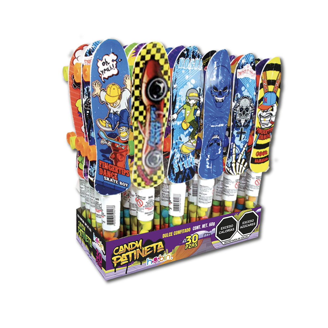 HUBIN CANDY PATINETA 1/30pzs (Caja:12dsp)
