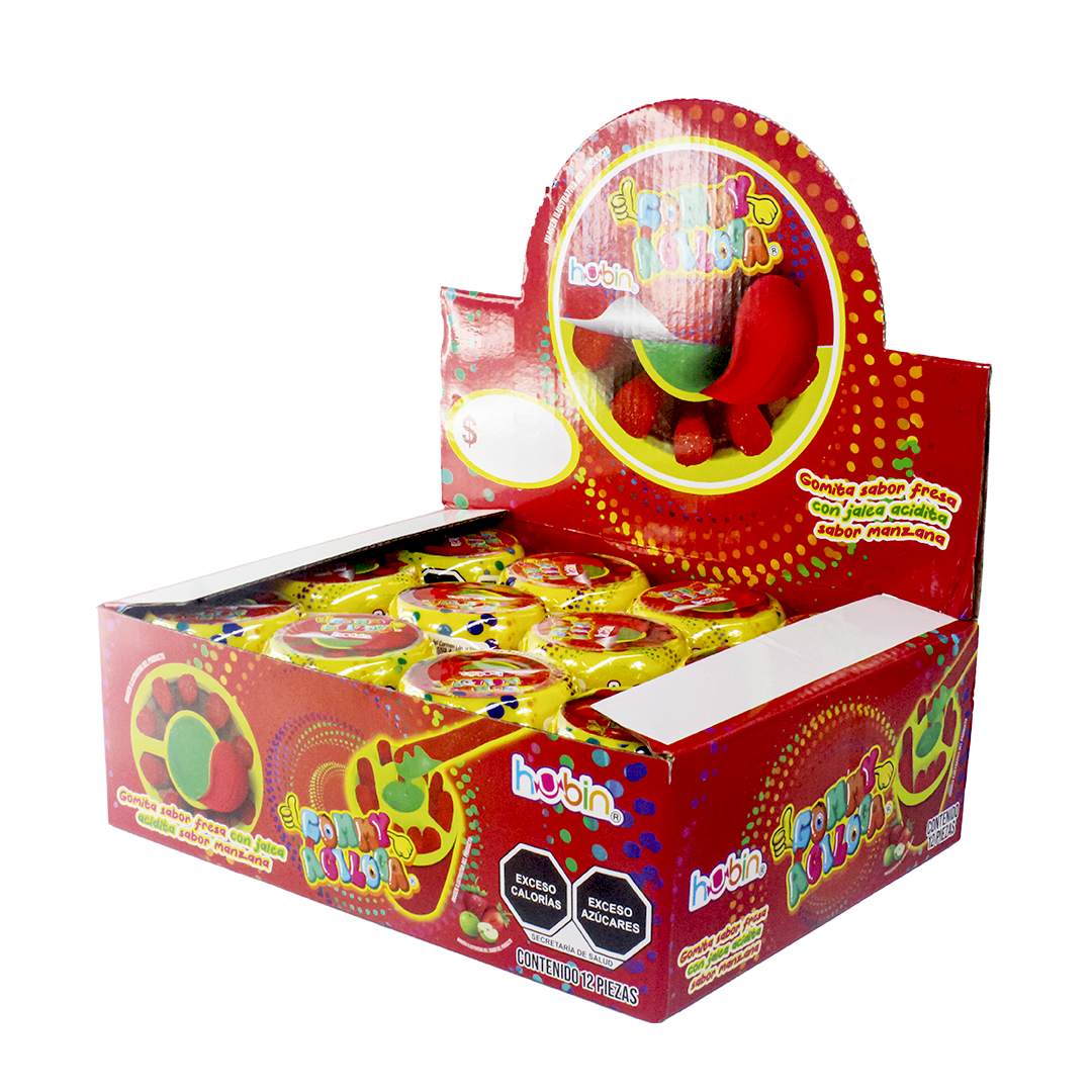Hubin Gummy Aciloca Fresa Manzana 12 Piezas