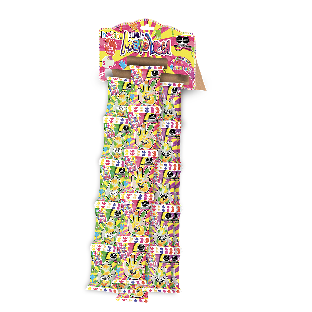 Hubin Gummy Mano Loca 30 Piezas