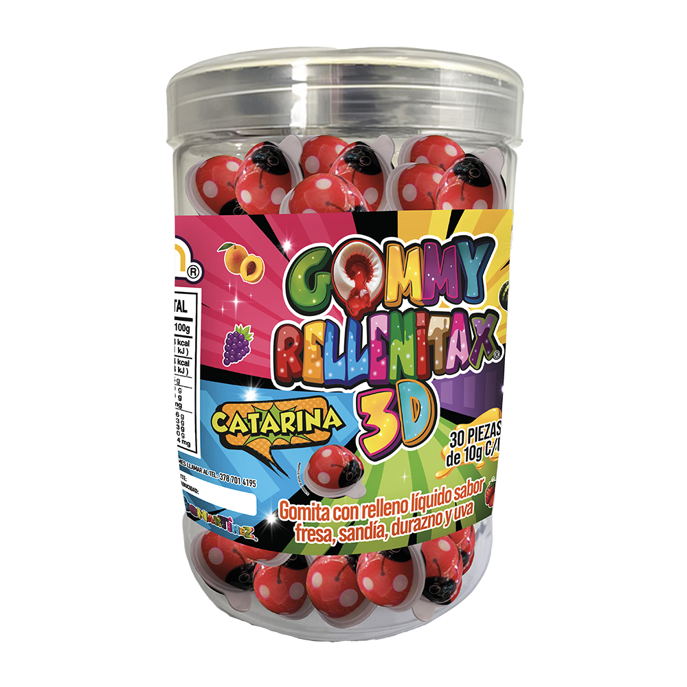 HUBIN RELLENITA3D CATARINA1/30pz (Caja:12dsp)