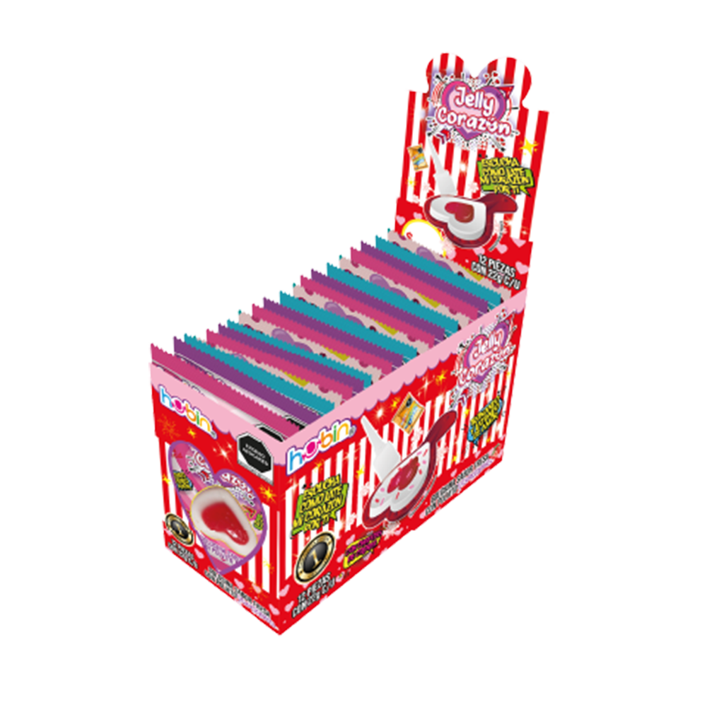 Hubin Jelly Corazon 12 Piezas