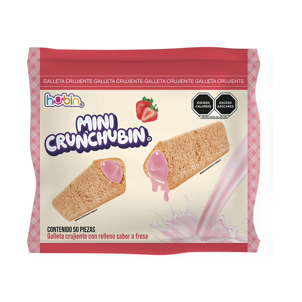 Hubin Mini Crunch Fresa 50 Piezas