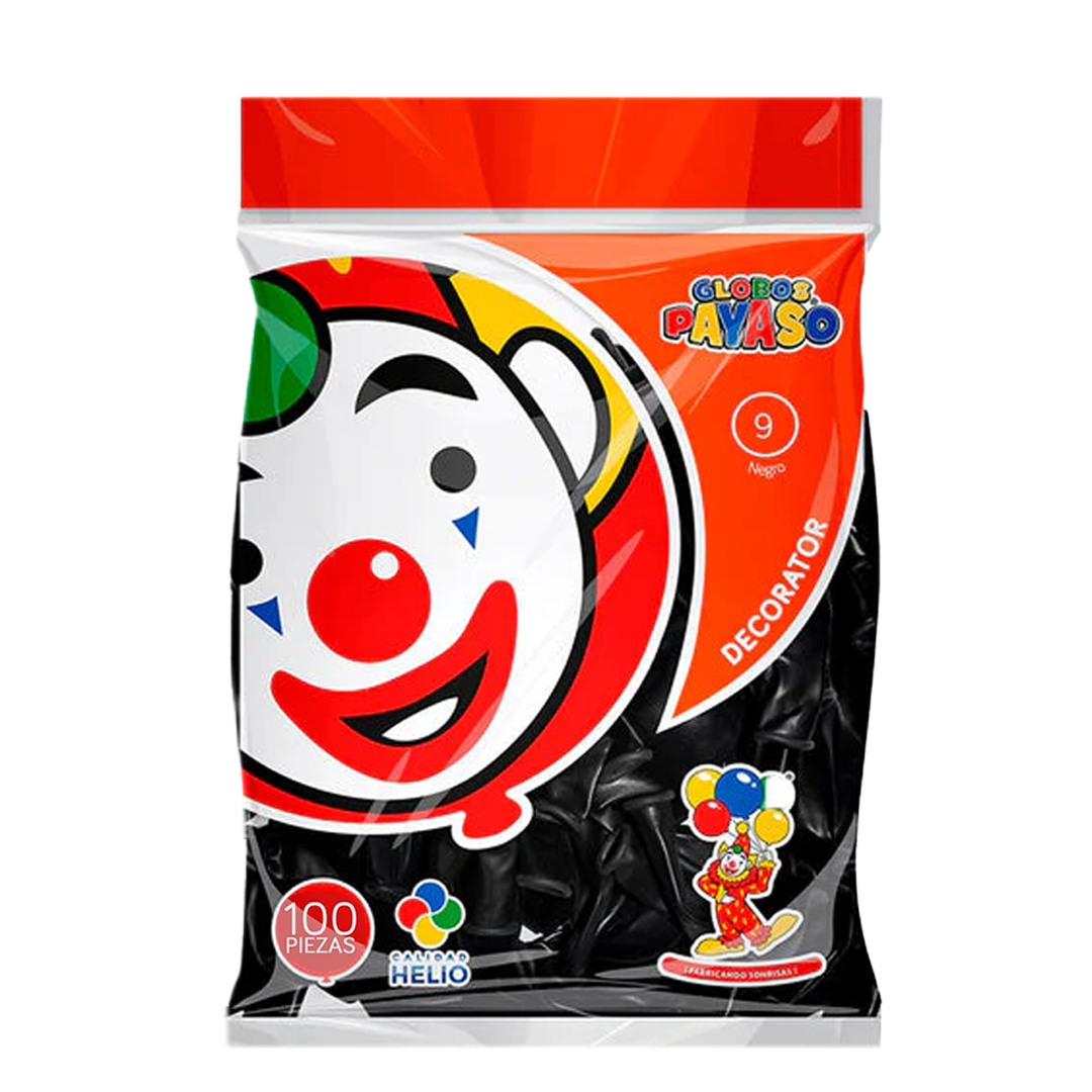 SELECTAS GLOBO #9 NEGRO 1/50pzs (Caja:10dsp)