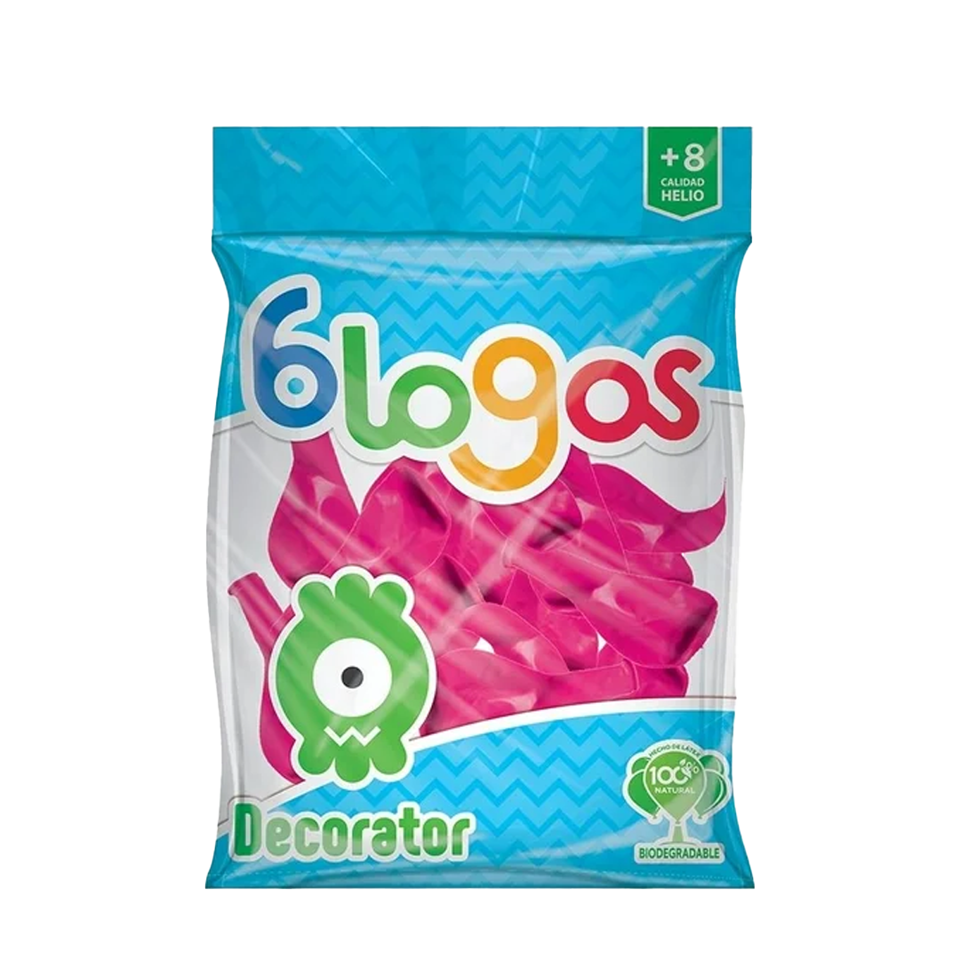 BLOGOS GLOBO ROSA MEX #9 1/50pzs (Caja:10dsp)