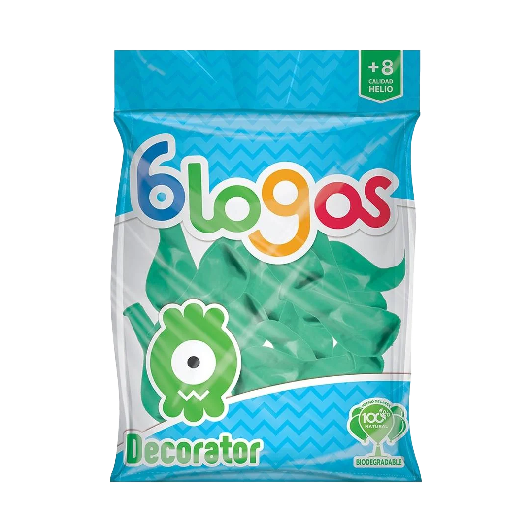 BLOGOS GLOBO MENTA #9 1/50pzs (Caja:10dsp)
