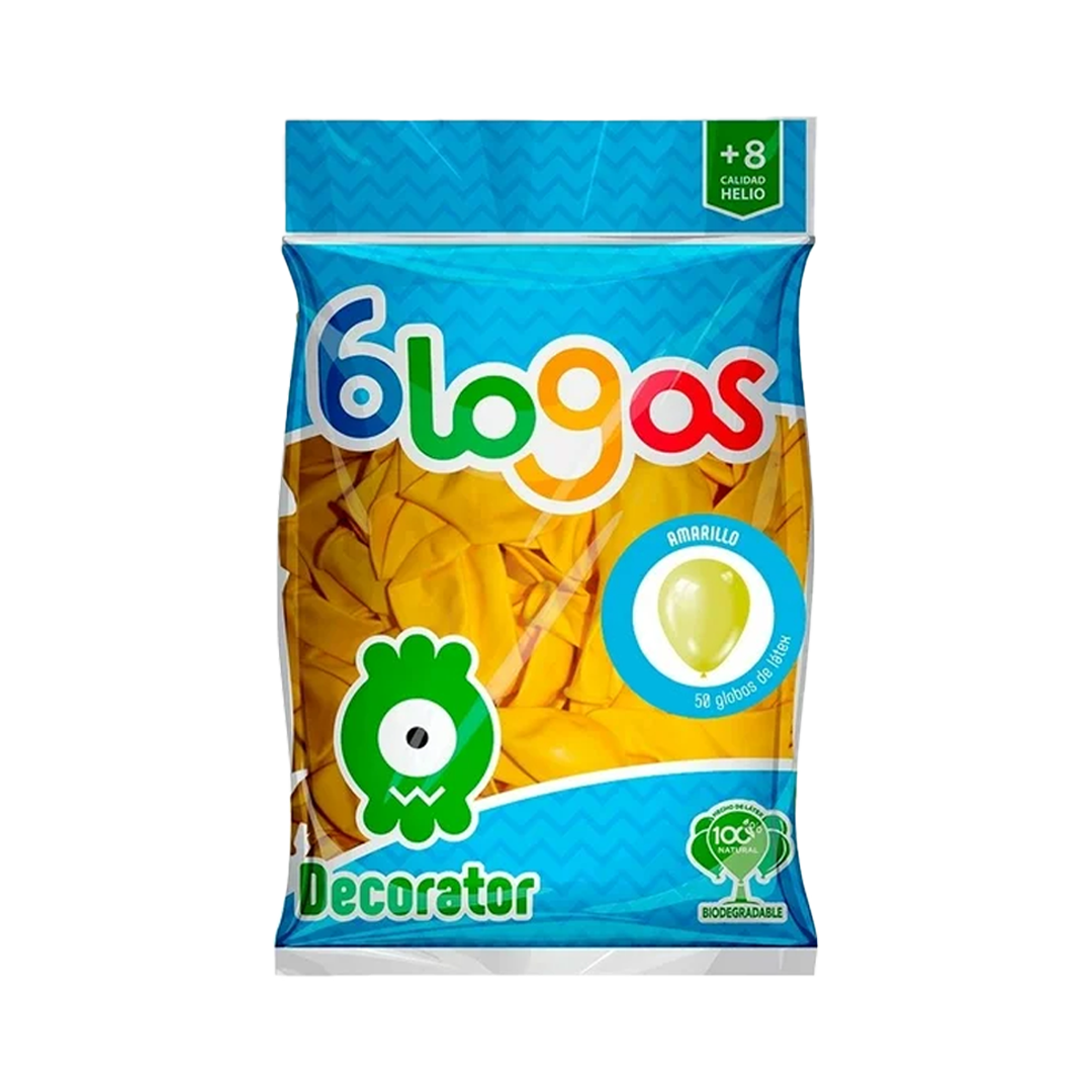 BLOGOS GLOBO AMARILLO #7 1/50pz (Caja:10dsp)