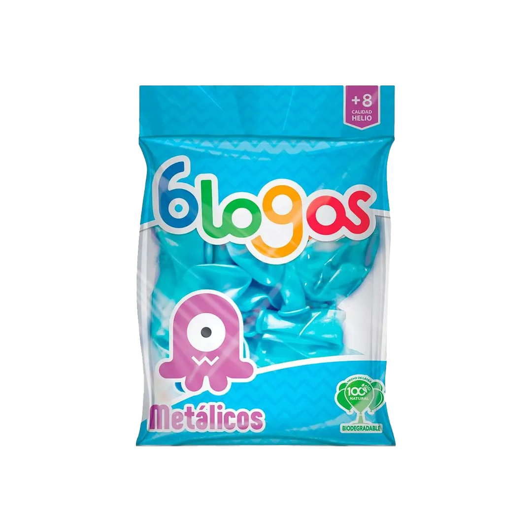 BLOGOS GLOBO TURQUESA #9 1/30pz (Caja:15dsp)
