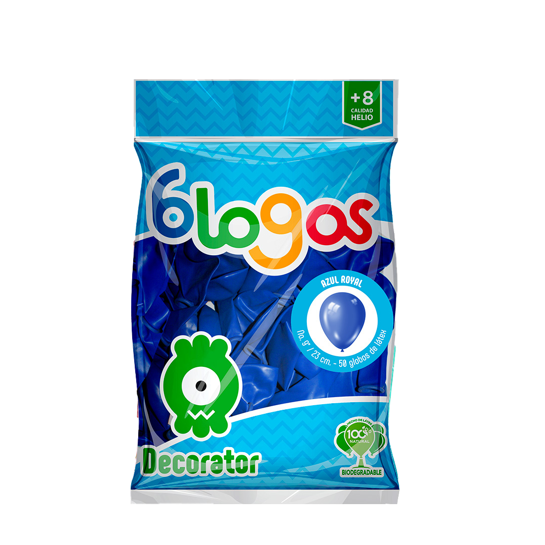 BLOGOS GLOBOS DEC NO. 9 15/30 A/ROYAL (CAJA:15PZAS)