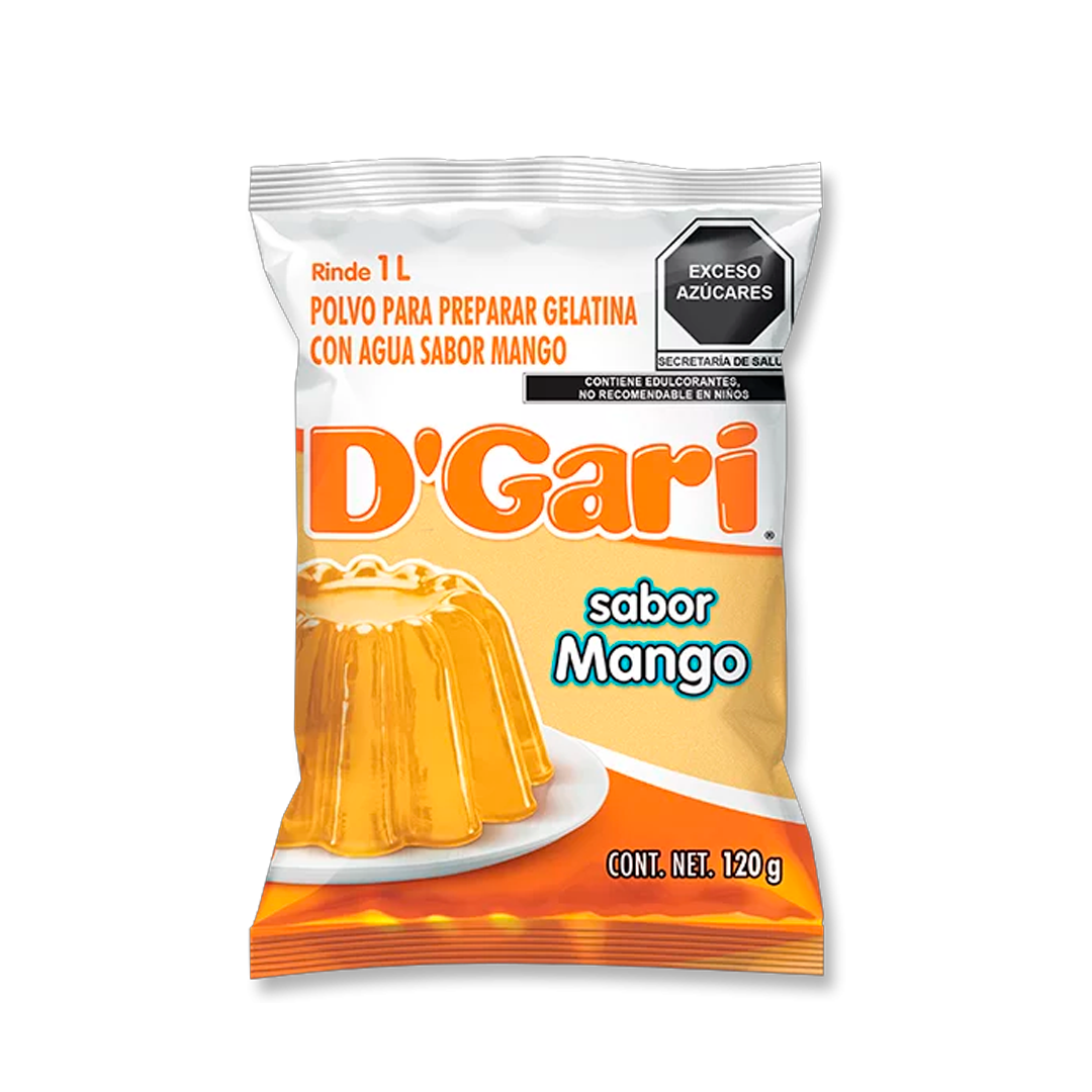 D'GARI GEL AGUA MANGO 1/120gr (Caja: 50pz)