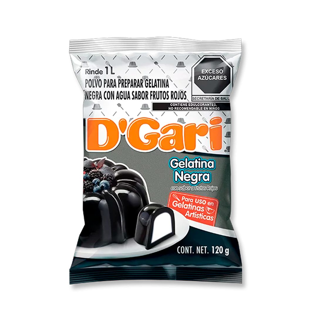 D'GARI GEL NEGRA 1/120gr (Caja:50pz)