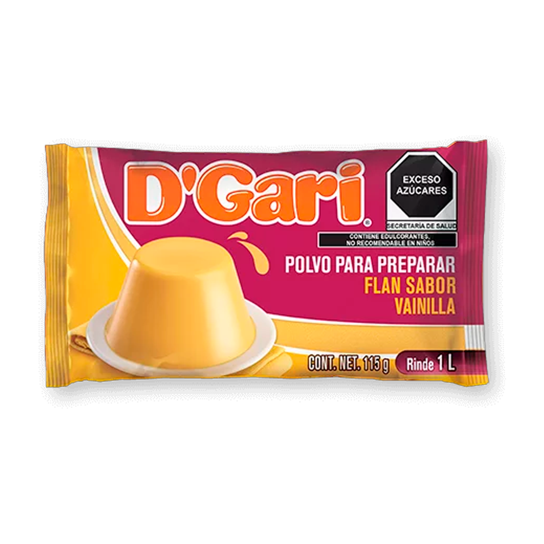 D'GARI FLAN VAINILLA 1/115gr (Caja:50pz)