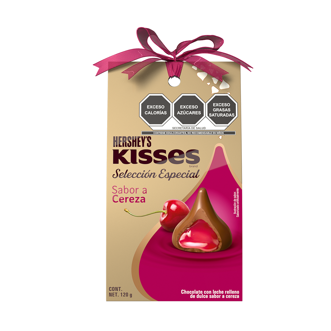 HSY KISSES CEREZA 1/120gr (Caja:6pz)