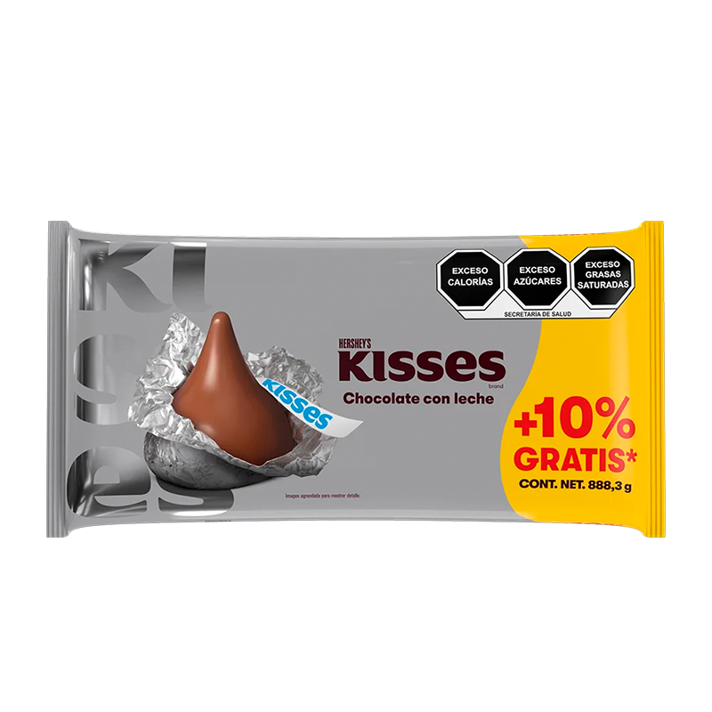 HSY KISSES LECHE BL +10% 1/807gr (Caja:5pz)