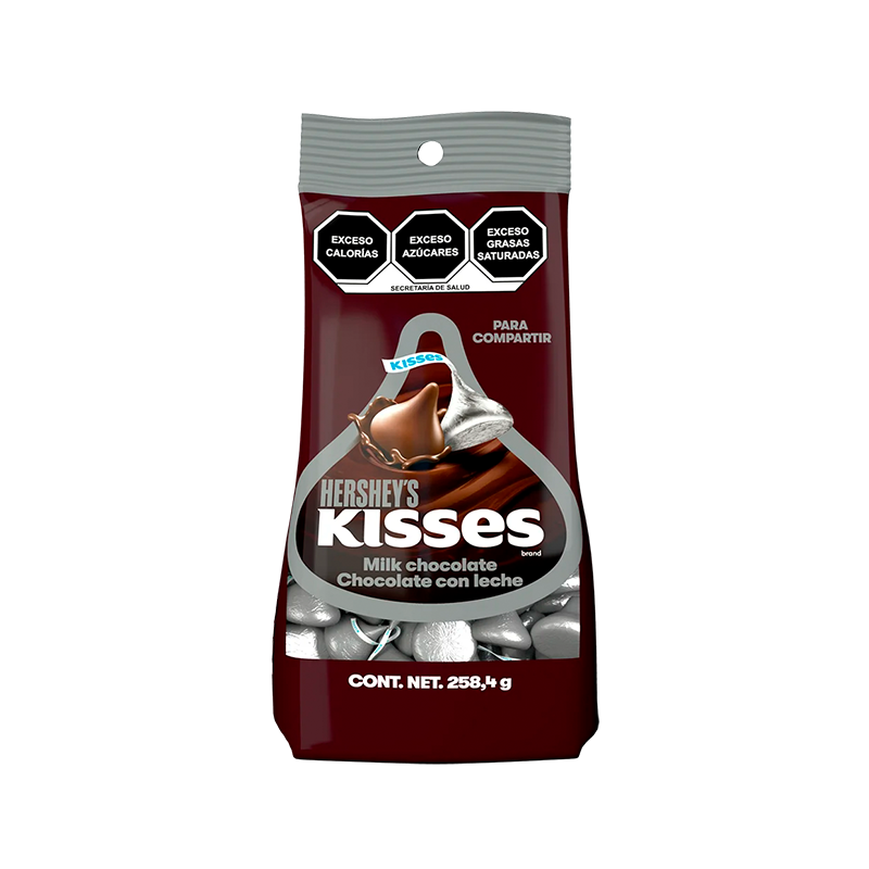HSY KISSES LECHE BL 1/258grs (Caja:12pzs)