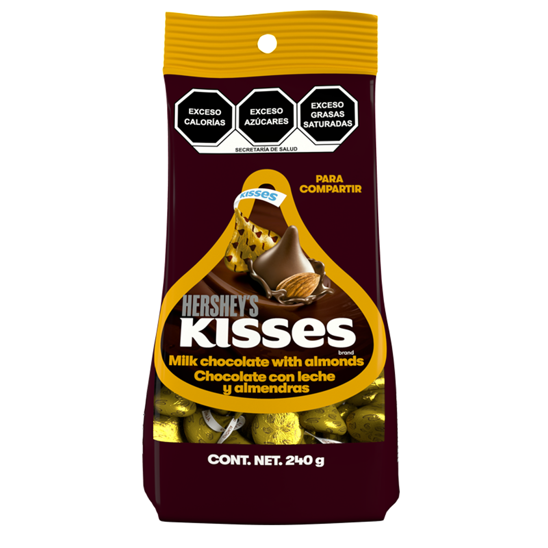HSY KISSES ALMEND BL 1/240gr (Caja:12pz)