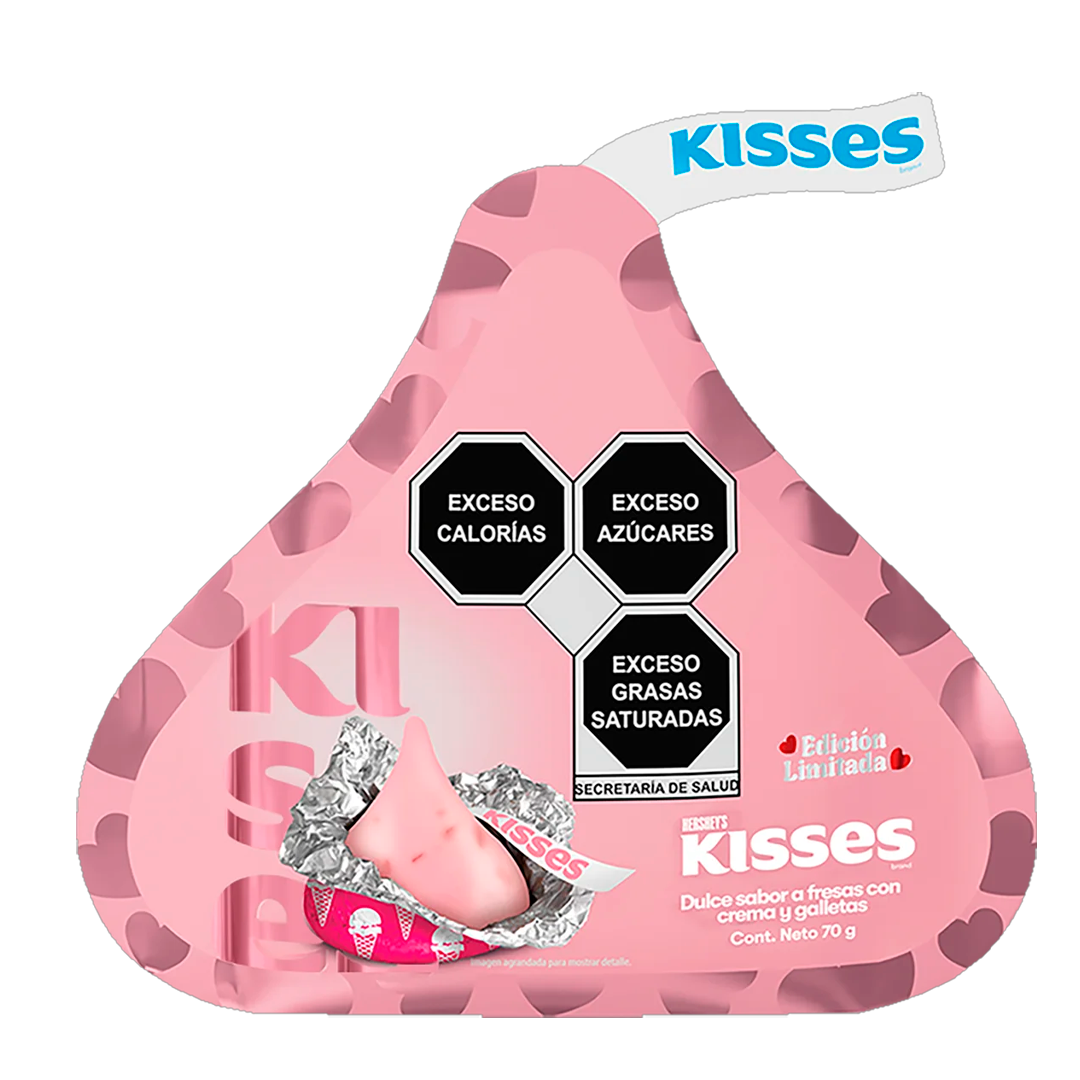HSY SV KISSES FRESA C/CREMA 1/70gr (Caja:18pz)