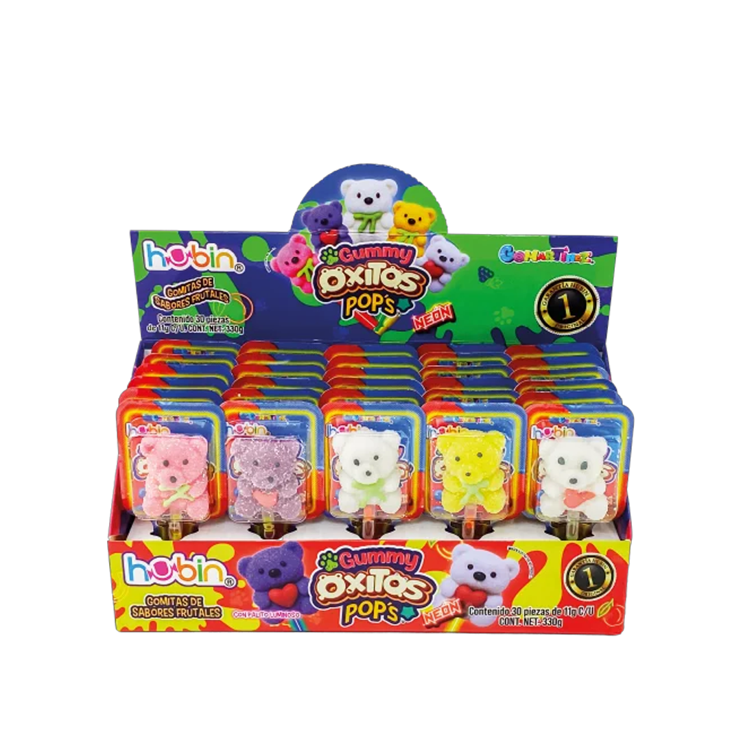 HUBIN GUMMY OXITOS POP NEON 1/30pz (Caja:16dsp)