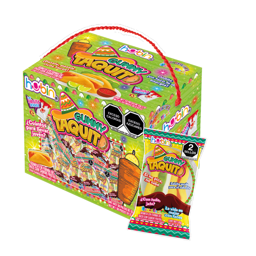 HUBIN GUMMY TAQUITO 1/30pzs (Caja:15disp)