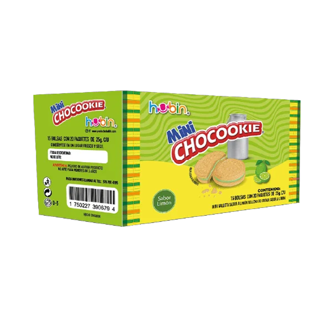 HUBIN CHOCOOKIE LIMON 1/20pzs (Caja:15dsp)
