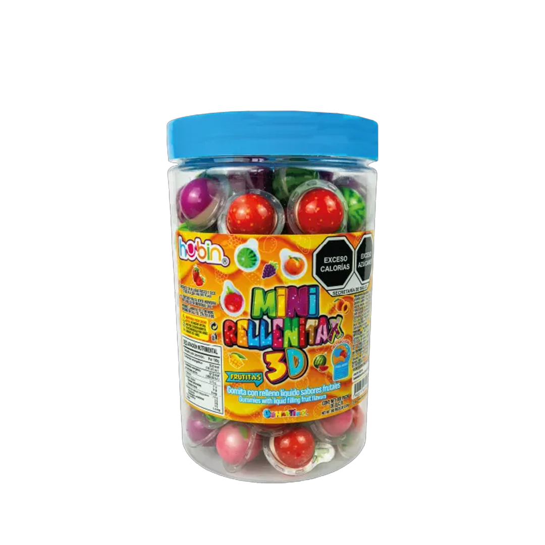 HUBIN MINI RELLENITA 3D FRUTA 1/100pz (Caja:20dsp)