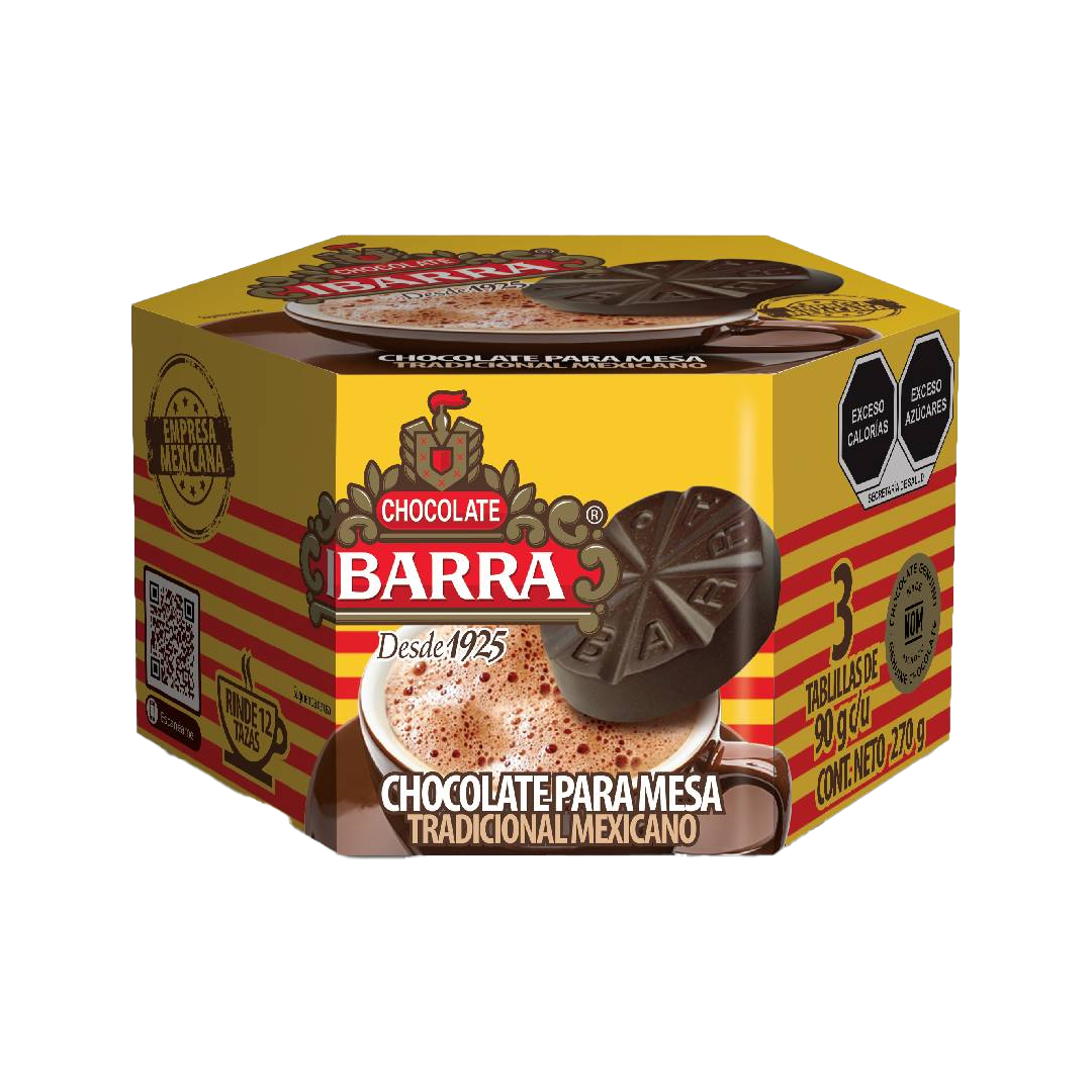 IBARRA CHOCOLATE IBARRA 1/3/90GRS (CAJA:24 PZAS)