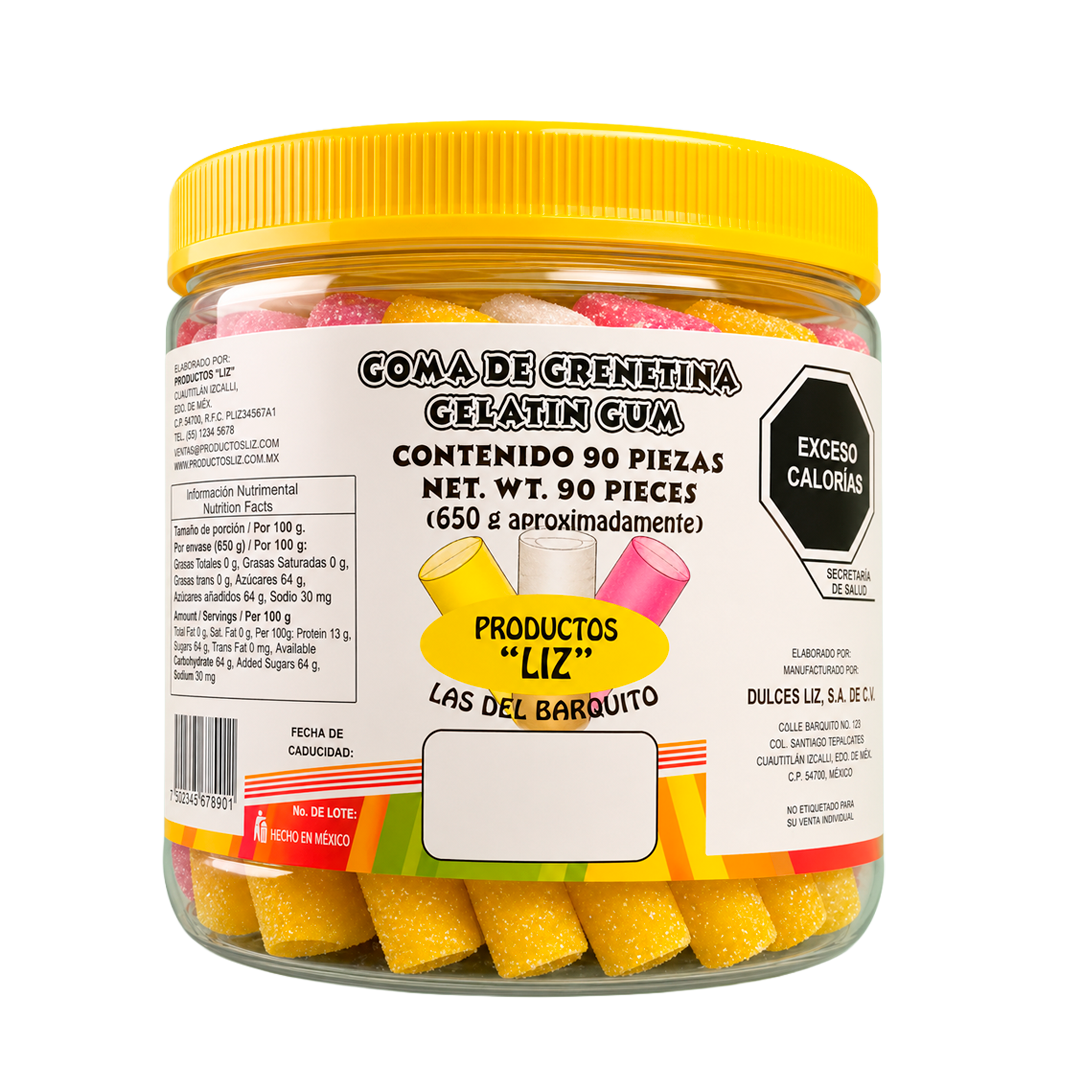 DULCES LIZ VELA LECHE 1/90pz (Caja:12dsp)