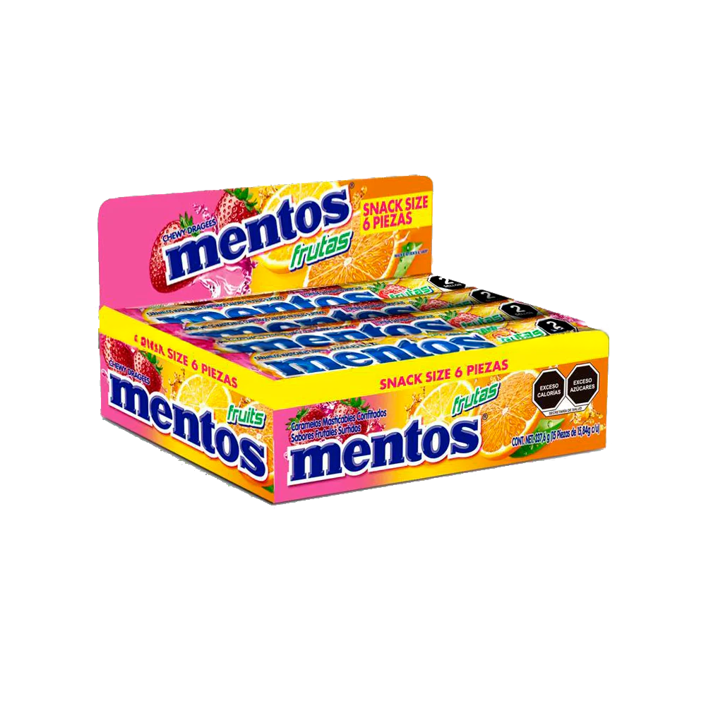 MENTOS ROLL FRUTA 1/12pz (Caja:16dsp)