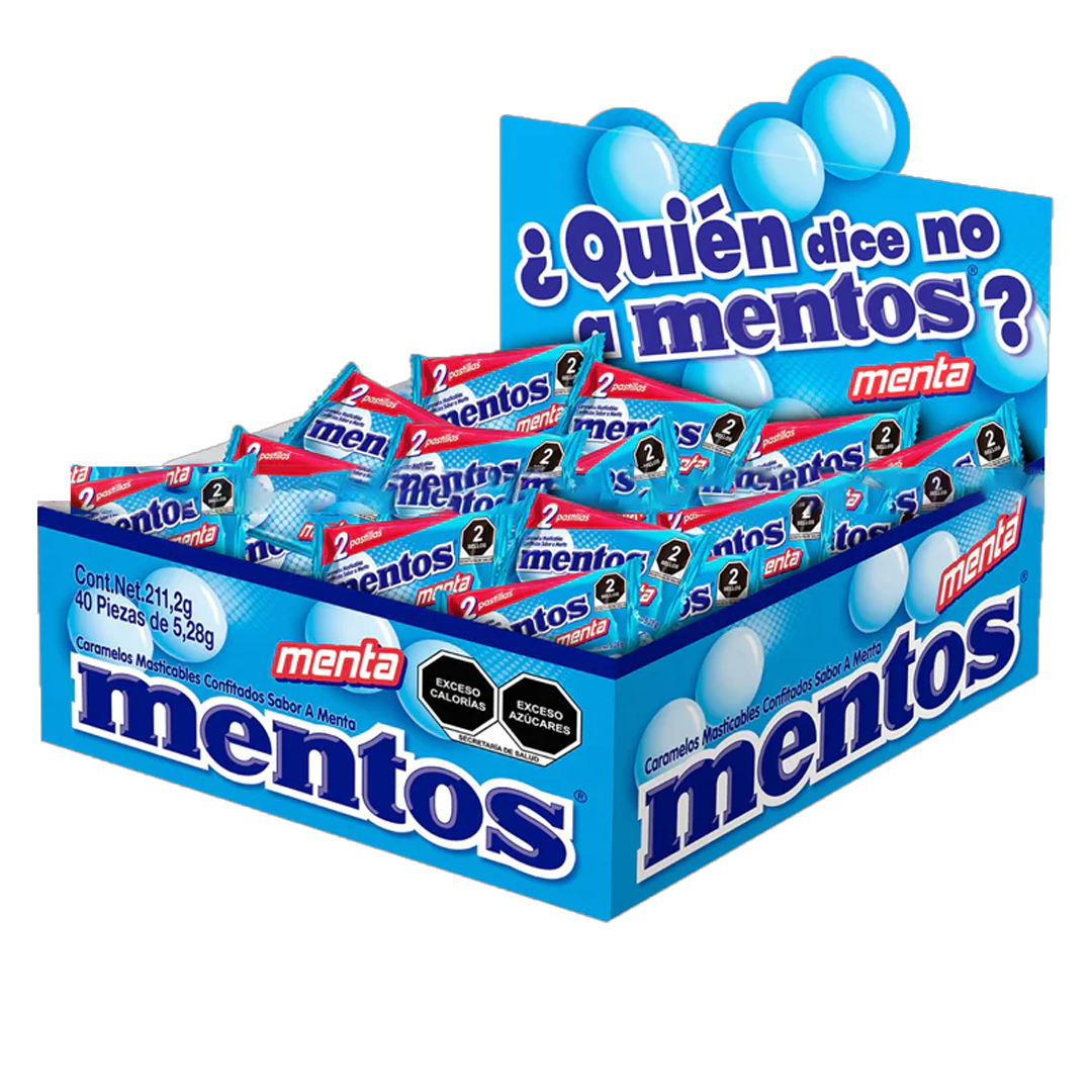 MENTOS MENTA BIPZA 1/40pz (Caja:10dsp)