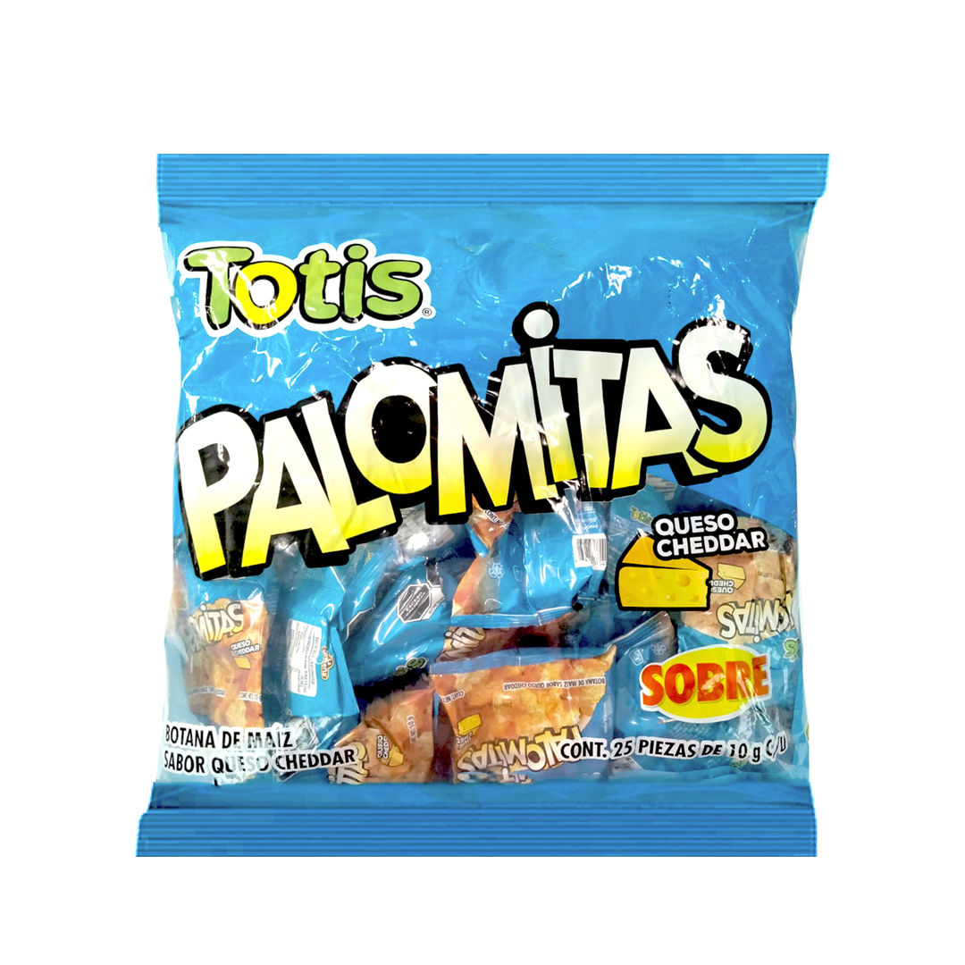 TOTIS  PALOMITAS QUESO 10gr 1/25pzs (Caja: 10dsp)