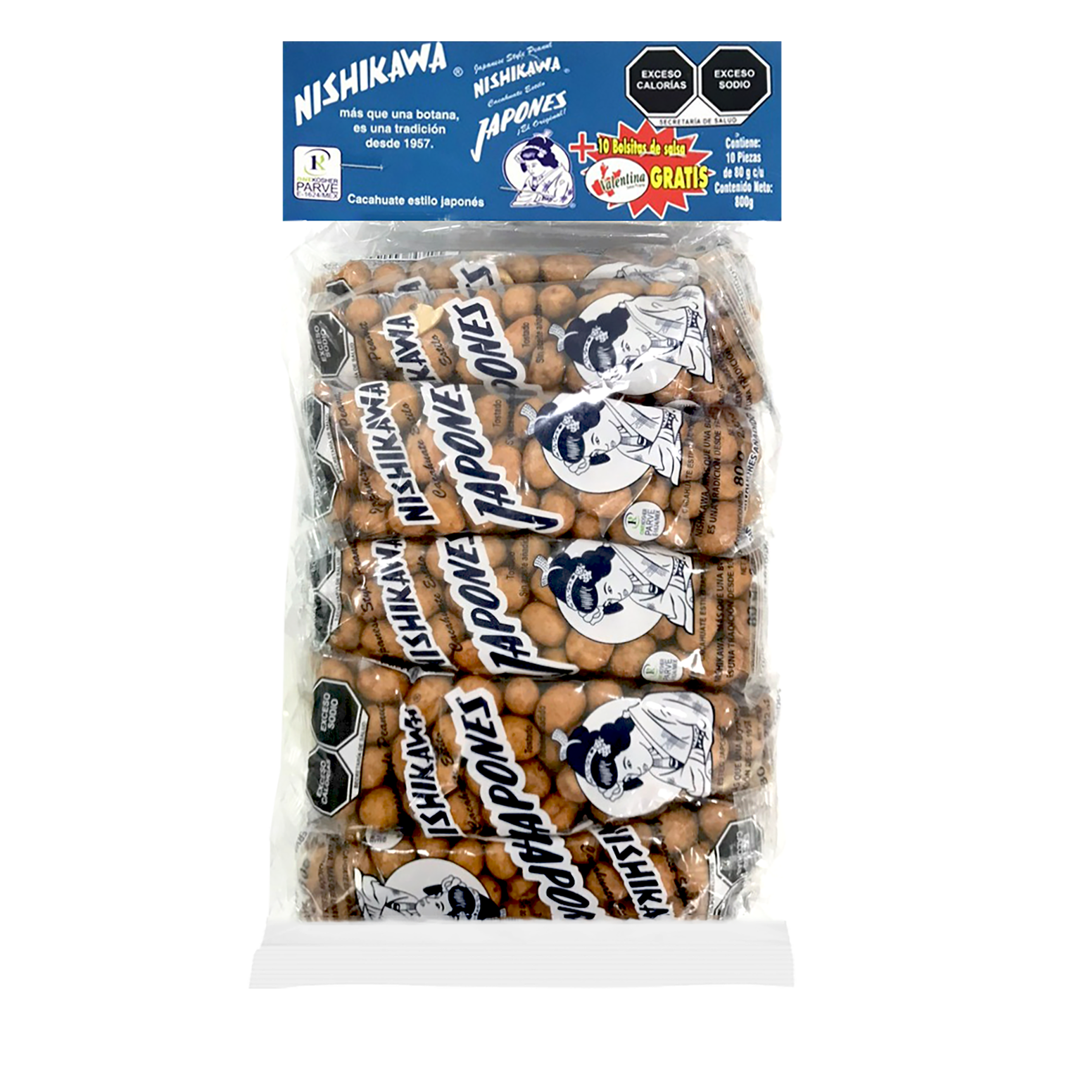 NISHIKAWA JAPONES 80gr 1/10pzs (Caja:10dsp)