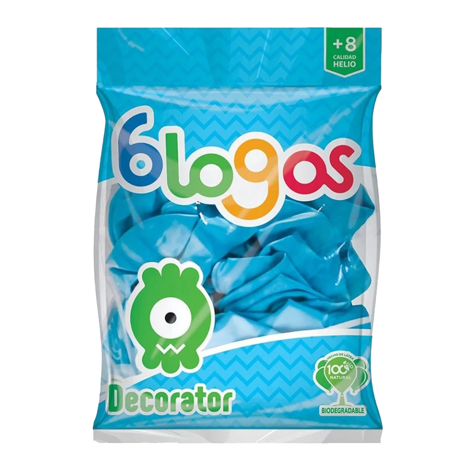 BLOGOS GLOBO DEC #9 AZUL C 1/50pz (Caja:10dsp)