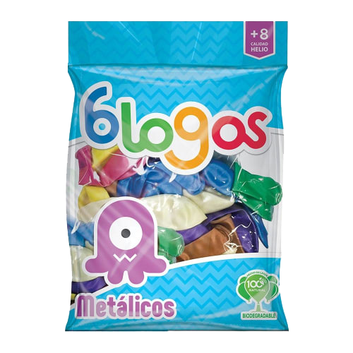 BLOGOS GLOBO MET SDO #9 1/50pz (Caja:10dsp)