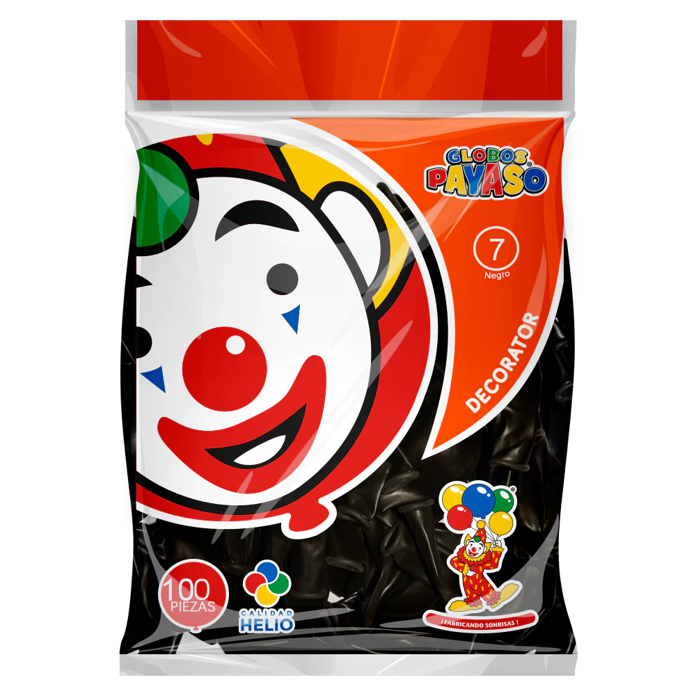 SELECTAS GLOBO #7 NEGRO 1/100pz (Caja:10dsp)