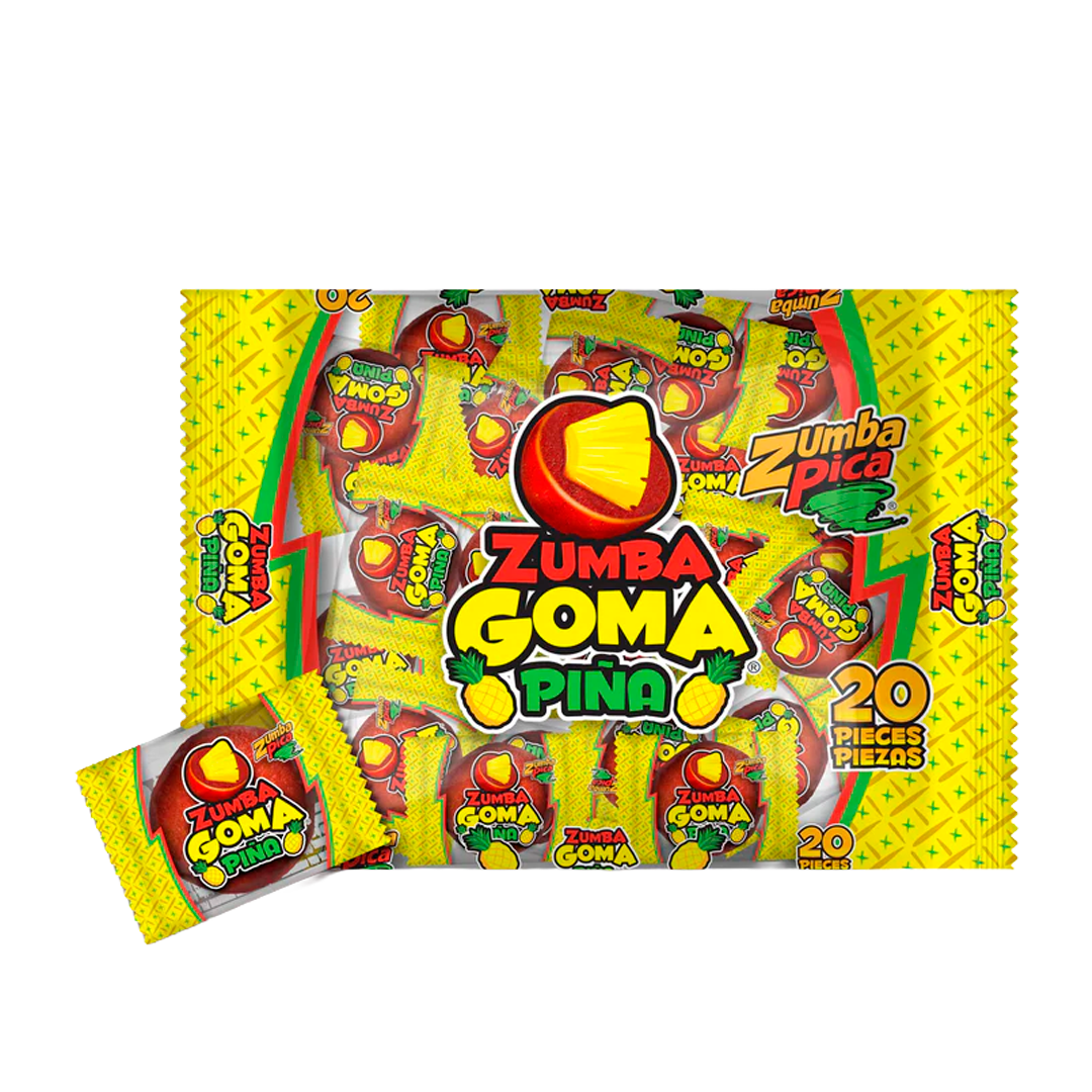 ZUMBA GOMA PIÑA 1/20pz (Caja:20dsp)